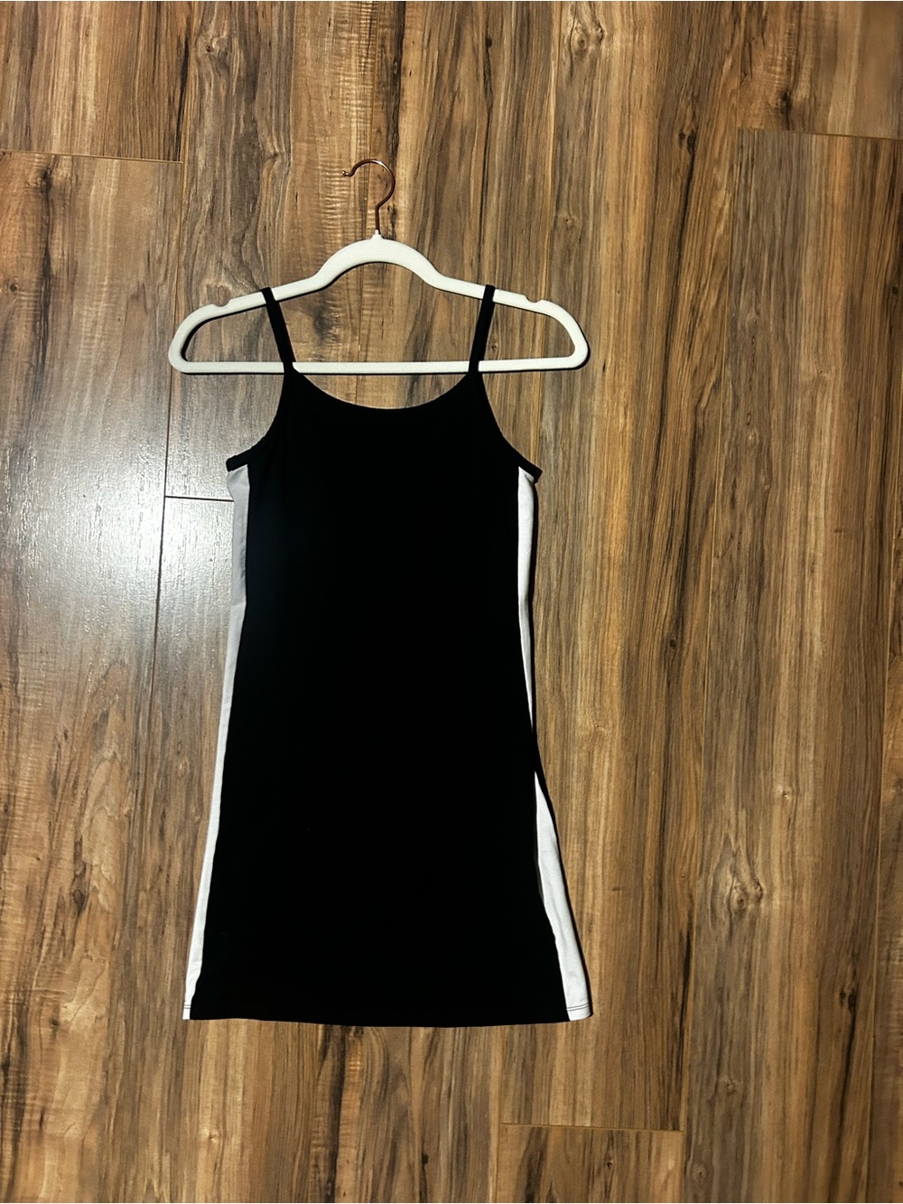 H&M Girls Black Dress with White Side Stripes- size 10/12